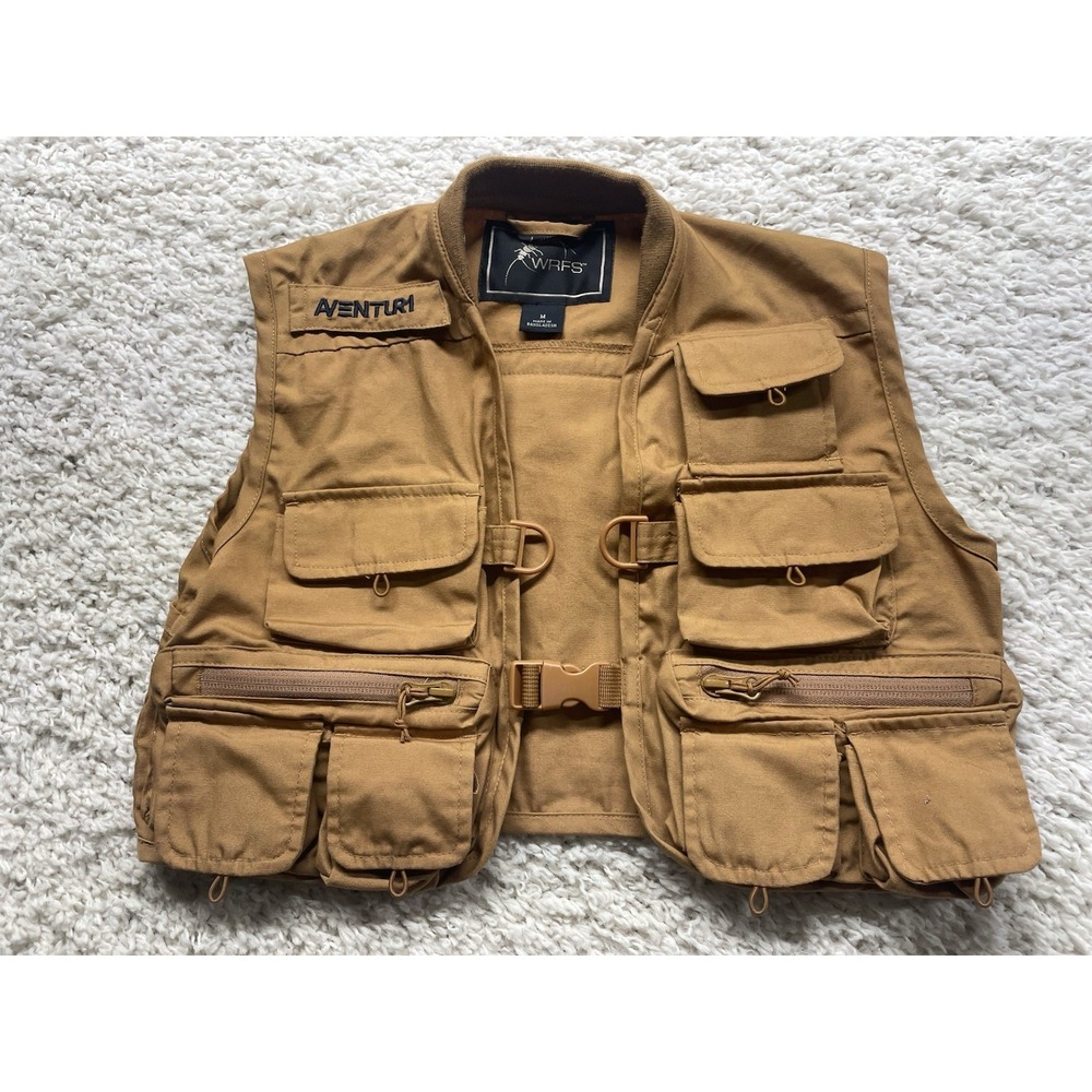WRFS White River Fly Shop Aventur1 FISHING VEST Pockets Size Youth Medium EUC